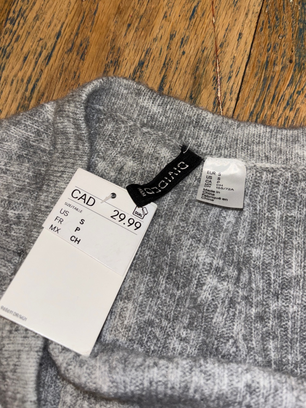 DIVIDED NWT  Grey Ribbed Knit Mini Skirt Size S - Picture 2 of 7
